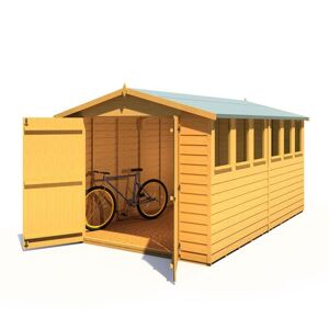 12 x 8 Shire Overlap Apex Garden Shed with Double Doors