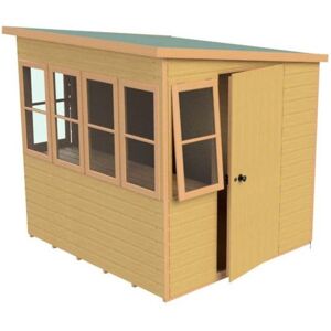 6x6 Shire Sun Pent Shiplap Potting Shed - Door Location position on the Right-Hand Side of Gable