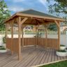 3mx3m Mercia Thorpe Gazebo with Vertical Rails - Pressure Treated