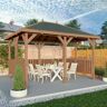 3mx4m Mercia Thorpe Gazebo with Vertical Rails - Pressure Treated