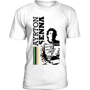 Race Crate Ayrton Senna Formula 1 Tribute T-Shirt (White) - Large (42-44