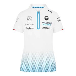 Puma 2024 Williams Racing Team Polo Shirt (White) - Womens - Large - Size 14 Female