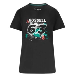 Puma 2022 Mercedes George Russell #63 T-Shirt (Black) - Womens - Small - Size 10 Female