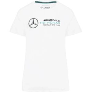 Puma 2023 Mercedes-AMG Petronas Large Logo T-Shirt (White) - Ladies - Large - Size 14 Female