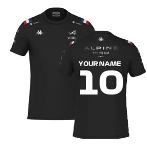 Kappa 2022 Alpine Team T-Shirt (Black) (Your Name) - Medium Adults Male