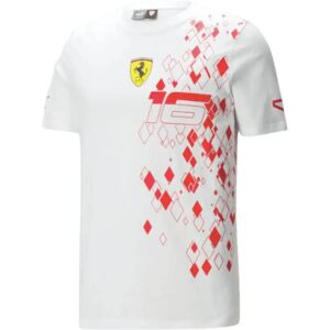 Puma 2023 Ferrari Charles Leclerc Monaco T-Shirt (White) - Large Adults Male