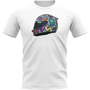 Race Crate Daniel Ricciardo 2020 Helmet T-Shirt (White) - MB (7-8 Years) Male