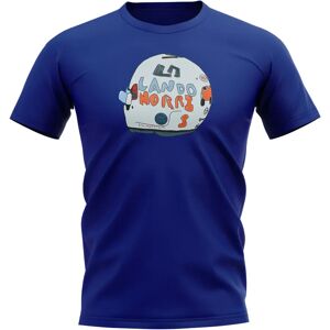 Race Crate Lando Norris 2020 British GP Helmet T-Shirt (Blue) - LB (9-11 Years) Male