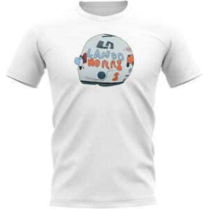 Race Crate Lando Norris 2020 British GP Helmet T-Shirt (White) - LB (9-11 Years) Male