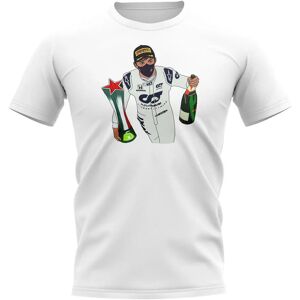 Race Crate Pierre Gasly Monza Champagne T-Shirt (White) - XLB (12-13 Years) Male