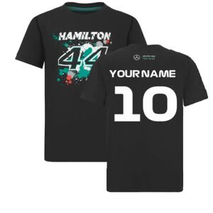 Puma 2022 Mercedes Lewis Hamilton #44 Tee (Black) - Kids (Your Name) - Small Boys - 24/26