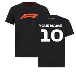 2022 Formula 1 F1 Logo Tee (Black) - Kids (Your Name) - Large Boys - 30-32