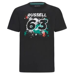 Puma 2022 Mercedes George Russell #63 T-Shirt (Black) - Kids - Medium Boys - 26-28