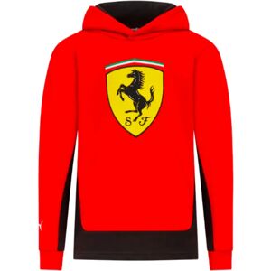 Puma 2023 Ferrari Fanwear Big Shield Hoodie (Red) - Kids - Large Boys - 30-32