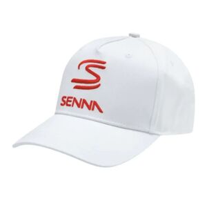 Ayrton Senna Collection 2024 Ayrton Senna Logo Baseball Cap (White) - One Size Unisex
