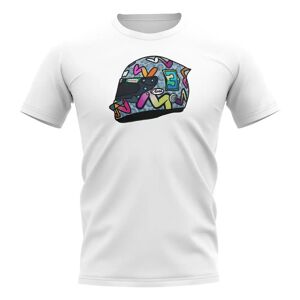 Race Crate Daniel Ricciardo 2020 Helmet T-Shirt (White) - XL (45-48
