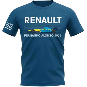 Race Crate Fernando Alonso 2005 Renault T-Shirt (Blue) - Medium (38-40