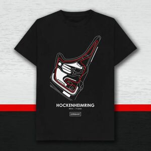 Race Crate Hockenheimring Germany Racing Track T-Shirt (Black) - Small (34-36