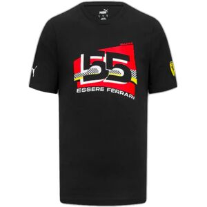 Puma 2023 Ferrari Carlos Sainz #55 Driver T-Shirt (Black) - Small Adults Male