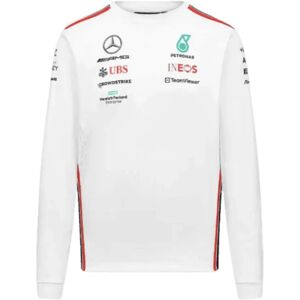 Puma 2023 Mercedes-AMG Team Long Sleeve Tee (White) - Large Adults Male