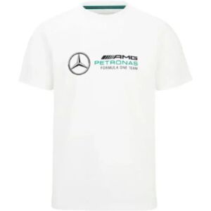 Puma 2022 Mercedes AMG Petronas Large Logo Tee (White) - Large Adults Male