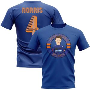 UKSoccershop Lando Norris McLaren F1 Illustration T-Shirt (Royal) - Medium (38-40