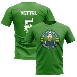 UKSoccershop Sebastian Vettel Illustration T-Shirt (Green) - Medium (38-40