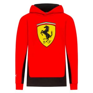 Puma 2023 Ferrari Fanwear Big Shield Hoodie (Red) - Kids - Large Boys - 30-32