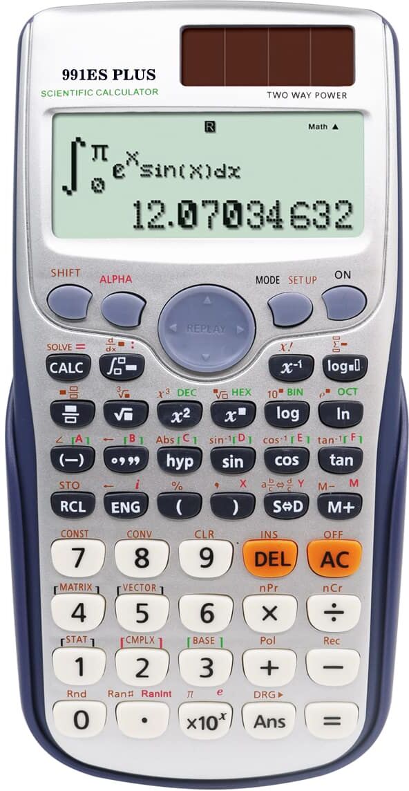 SHEIN 2pcs/set Scientific Function Calculator For College Students Silver one-size