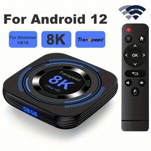 SHEIN Transpeed Android 12 TV BOX Allwinner H618 Dual Wifi Quad Core Cortex A53 Support 8K Video 4K BT Voice Media Player Set Top Box