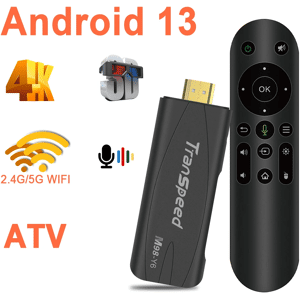 SHEIN Transpeed ATV Android 13 TV Stick With Voice Assistant TV Apps Dual Wifi Support 4K Video 3D TV BOX Receiver Set Top Box