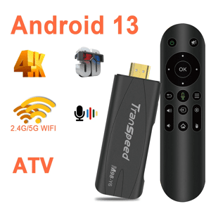 SHEIN Transpeed ATV Android 13 TV Stick With Voice Assistant TV Apps Dual Wifi Support 4K Video 3D TV BOX Receiver Set Top Box