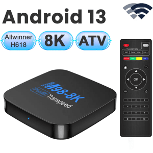 SHEIN Transpeed Android 13 Allwinner H618 TV Box ATV With TV Apps 8K 4K Dual Wifi Quad Core Cortex A53 BT5.0 Set Top Box