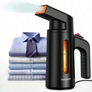 SHEIN 1pc PANCERKA Upgraded Model Steam Garment Steamer, Clothes Portable Handheld Design, 220ml Big Capacily With 10 Steam Vent Strong Penetrating Steam, Fast Emoves Wrinke For Home, Travel. Black