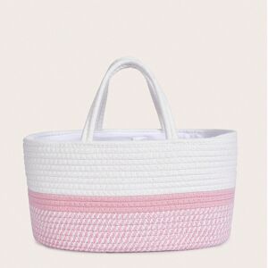 SHEIN Woven Handheld Diaper Storage Bag Pink one-size