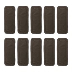 SHEIN 10pcs Bamboo Charcoal Inserts Baby Diaper Inserts Dark Grey one-size