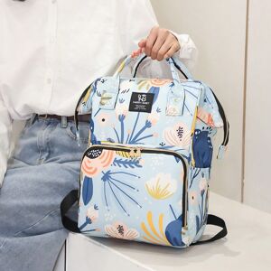 SHEIN Mummy Bag Diaper Bag With High-Capacity, Waterproof, Multi-Function, Shoulder Bag, For Traveling, Fashionable And Beautiful Mommy Bag Flower Blue one-size