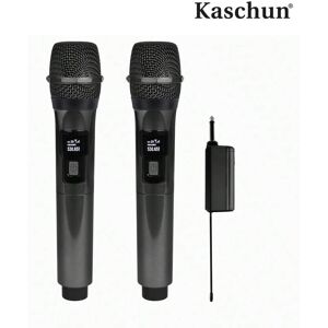 SHEIN Kaschun Dx-88 Professional Wireless Microphone Set With Dual Handheld Microphones And Receiver, Portable, For Ktv, Family Karaoke, Stage Performance Black