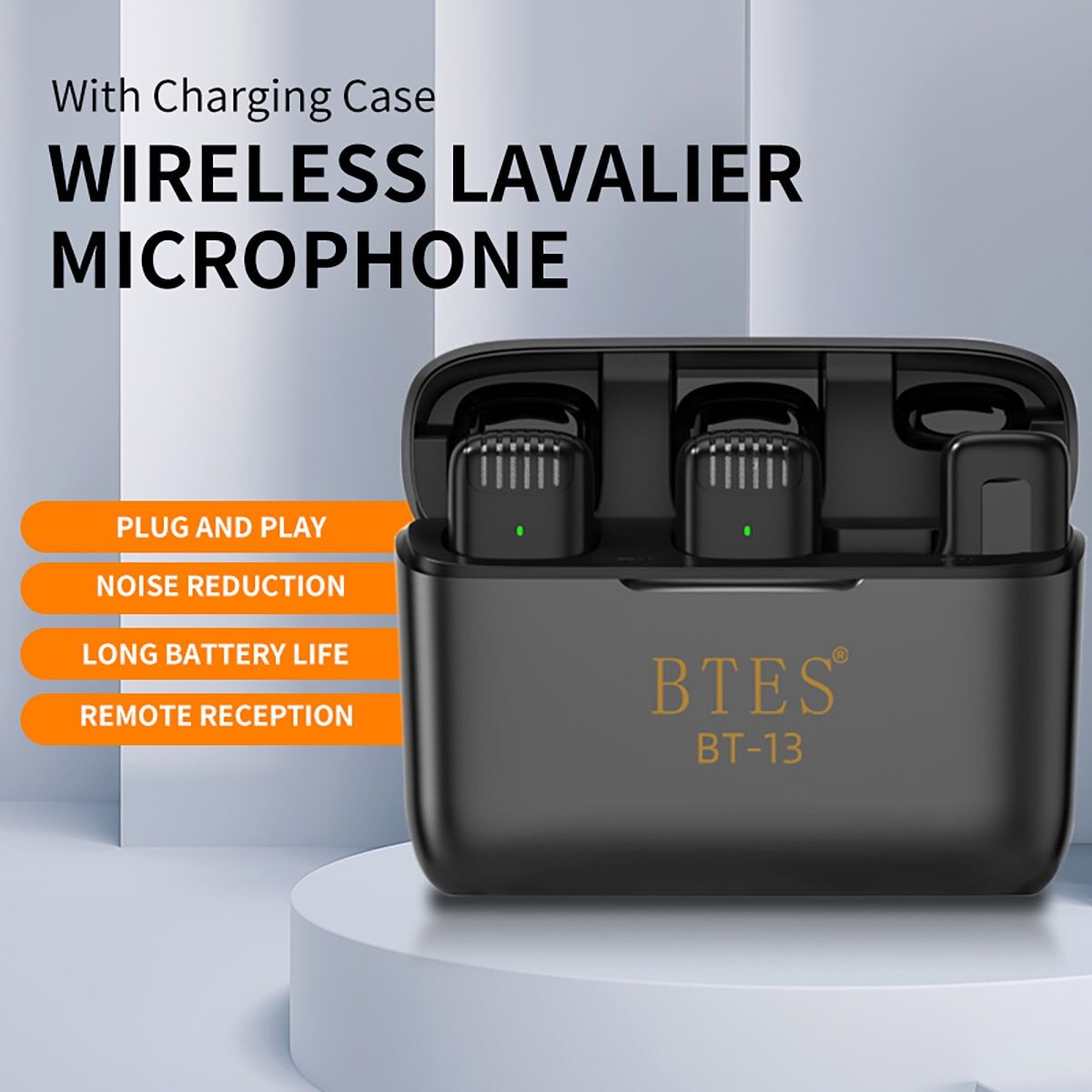 SHEIN 1 Set Wireless Lavalier Microphone Clip Set Black Type C BT-13,Type C BT-11