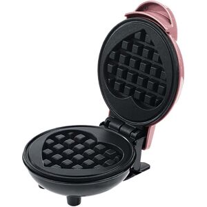 SHEIN 1pc Plug-in Heart-shaped Pink Waffle Maker, 350w, 4 Inches, Mini Size Breakfast Machine, Waffle Maker pink heart EU Plug,UK Plug,US Plug