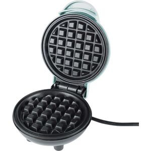 SHEIN 1pc 350w 4-inch Mini Waffle Maker Machine, Plug-in Type, Round Shape, Blue, Breakfast Wafer Machine blue round EU Plug,UK Plug,US Plug