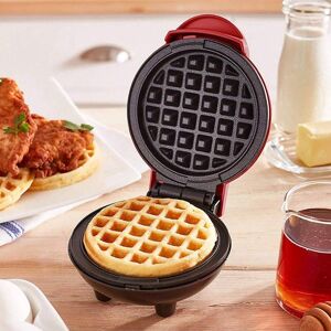 SHEIN Mini Maker for Individual Waffles, Hash Browns, Pancake Maker, Sandwich,Portable Cooking Non-stick Coa with Easy to Clean,Portable Cooking Non-Stick Surfaces Breakfast Maker, 4 Inch Red EU Plug,UK Plug,US Plug