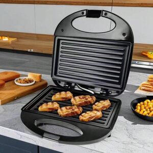 SHEIN Breakfast maker, griddle, waffle iron, Striped sandwich maker. Black