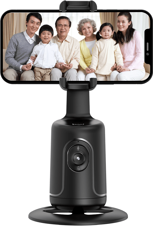 SHEIN Equipped With Facial Automatic Tracking, Intelligent Pan Tilt, 360 ° Rotation, Automatic Tracking, Mobile Phone Holder, Stop For 3 Seconds For Automatic Photography, 360 ° Follow-Up Function, Download App, Mobile Connection, 3 1.5V Alkaline Dry Batt