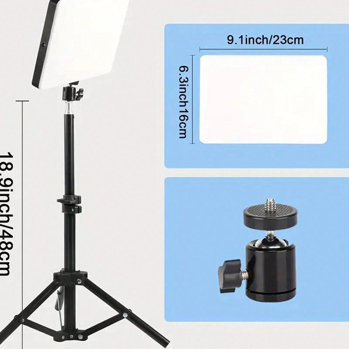 SHEIN 10 Inch Heavy Duty Light Stand, Adjustable Tripod With 0.55m Support, Compatible With Studio Flash, Ring Light, Photography Equipment Black one-size