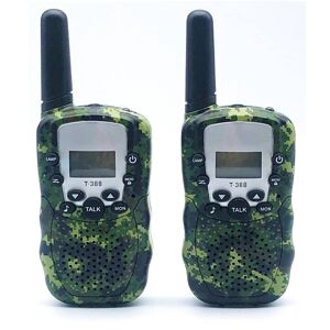 SHEIN 2pcs T388 Green Handheld Wireless Walkie Talkies With Multiple Channels, Portable Radio Toy With Communication Function Green one-size