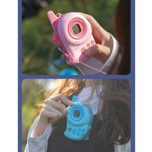 SHEIN Pink + Blue Dinosaur Shaped Handheld Walkie Talkie Toy, Portable Wireless Radio For Communication B one-size