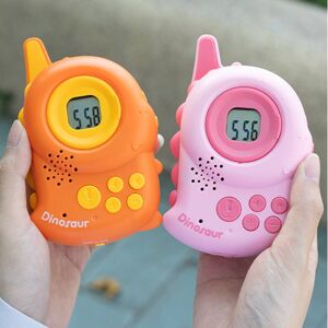 SHEIN Pink + Orange Dinosaur Shaped Handheld Wireless Walkie Talkie Toy Portable Radio For Communication A one-size