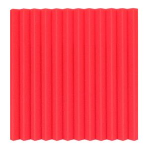 SHEIN 24Pack 12x12x1 Inch Studio Acoustic Foam High-Density Flame Retardant Sound Proofing Protective Sponge 12 Groove Triangular Groove Sound Absorption Panel Fire Resistant Acoustic Treatment Foam Red Red one-size