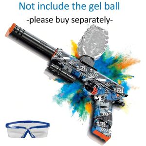 SHEIN Scrawl Guns Pistol Designed for Adolescents Outdoor Activities. It Launches Gel Crystal Balls in High Speed and Can Be Used Manually or Automatically. Perfect for Team Games and Birthdays (blue) Blue one-size